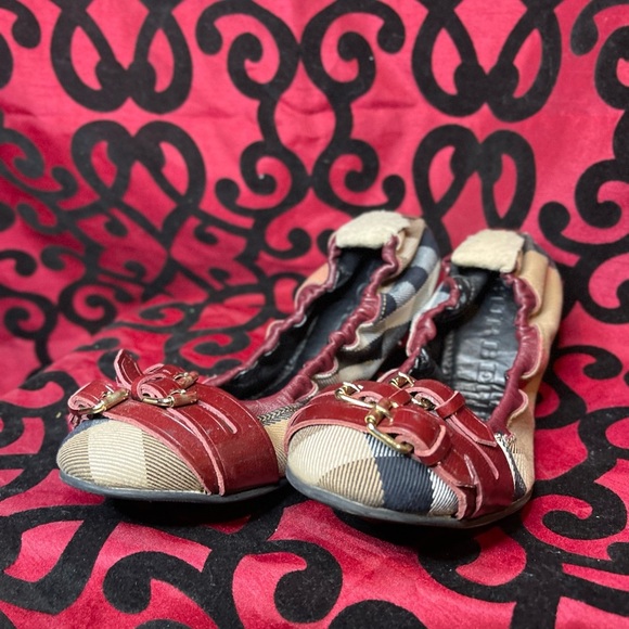BURBERRY FALCON CHECKERED BALLET SHOES - Picture 13 of 13